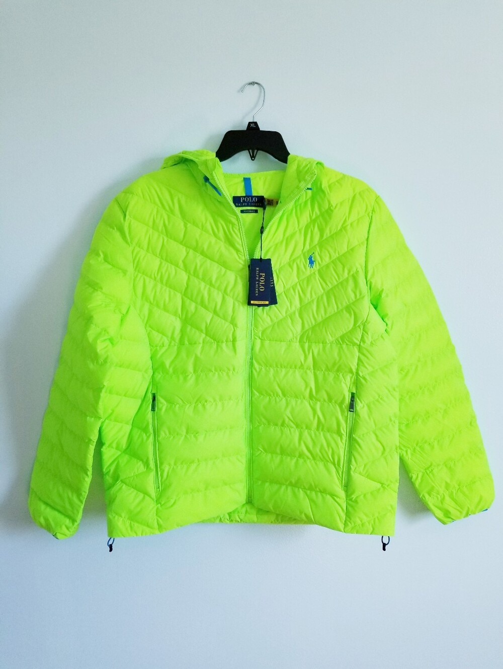 Polo by Ralph Lauren Bright Neon Green Hooded Puffer Jacket - Men